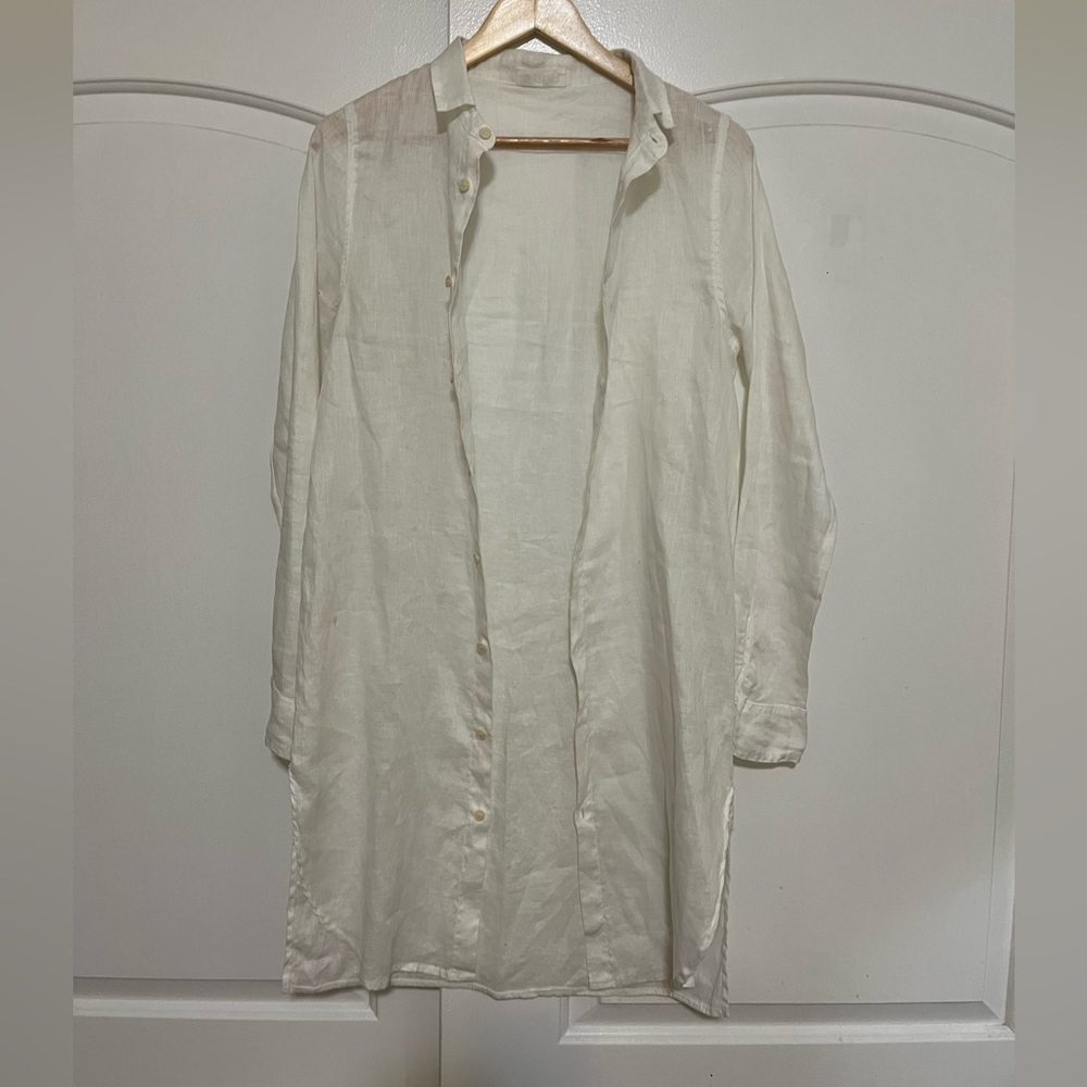 CP Shades linen button down tunic dress